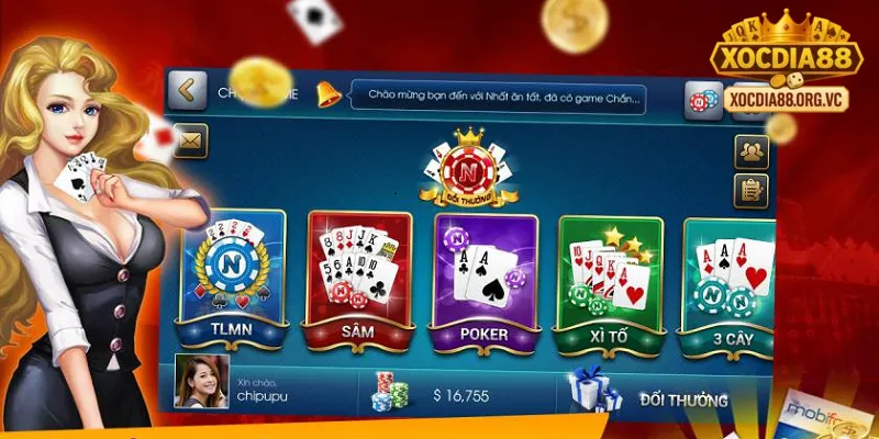 Các loại game đánh bài rút tiền atm trên cổng game xocdia88 